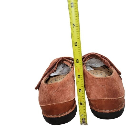 Rockport Women's Flat Mary Jane 7 Suede Orange Dress Shoe Preppy Comfort Mature - Picture 5 of 9